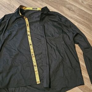 Black Shirt with Yellow Beaded Collar